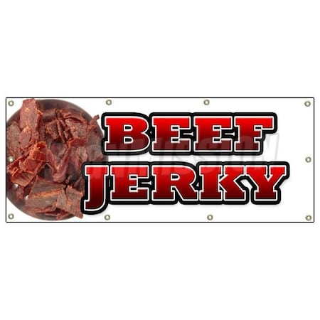 Signmission BEEF JERKY BANNER SIGN meat dried spices dehydrated salted smoked B-96 Beef Jerky